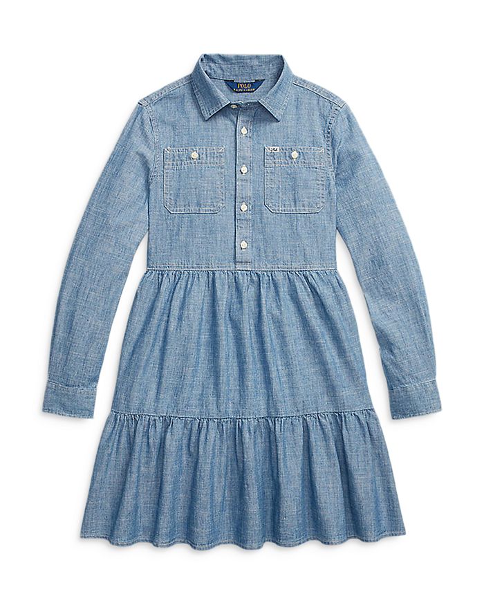 Tiered chambray dress hot sale