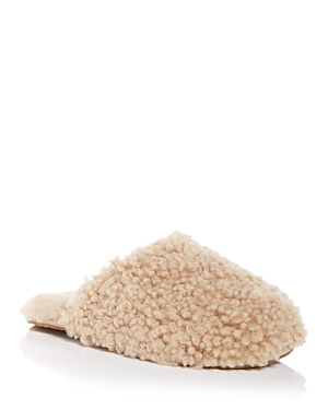 Ugg Schuhe Hausschuhe Lammfell Maxi Curly Slide Lammfell In Sand