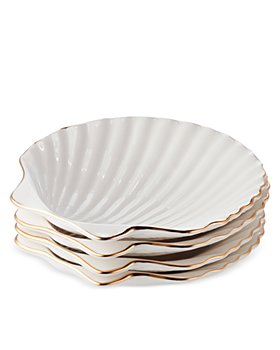AERIN - Shell Appetizer Plates, Set of 4
