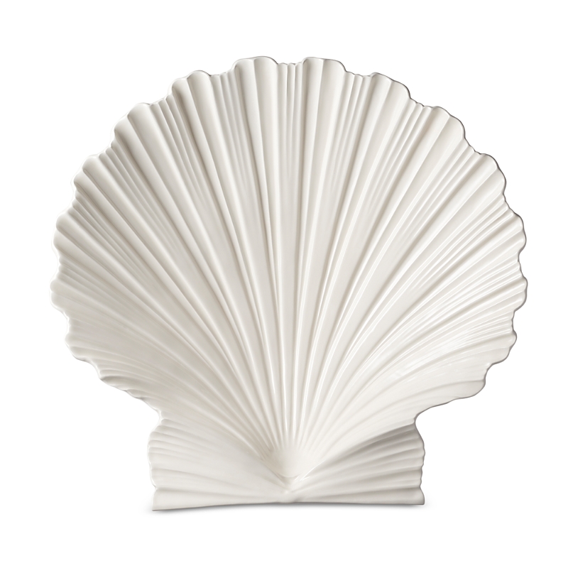 Aerin Shell Platter, Large In Cream