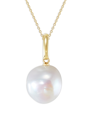 Bloomingdale's Cultured Freshwater Baroque Pearl Pendant Necklace In 14k Yellow Gold, 18 - 100% Exclusive In White/gold