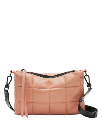 AllSaints black Leather Eve Quilted Cross-Body Bag