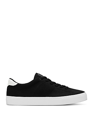 Greats Men's Royale Knit Lace Up Sneakers In Black/white