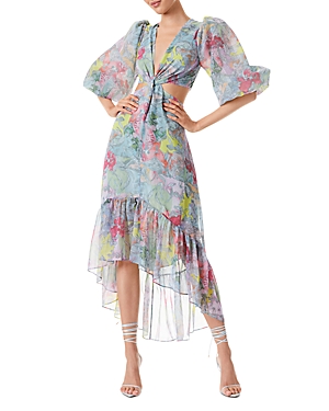 Alice And Olivia Katia Twist Maxi Dress In Lola's Dream