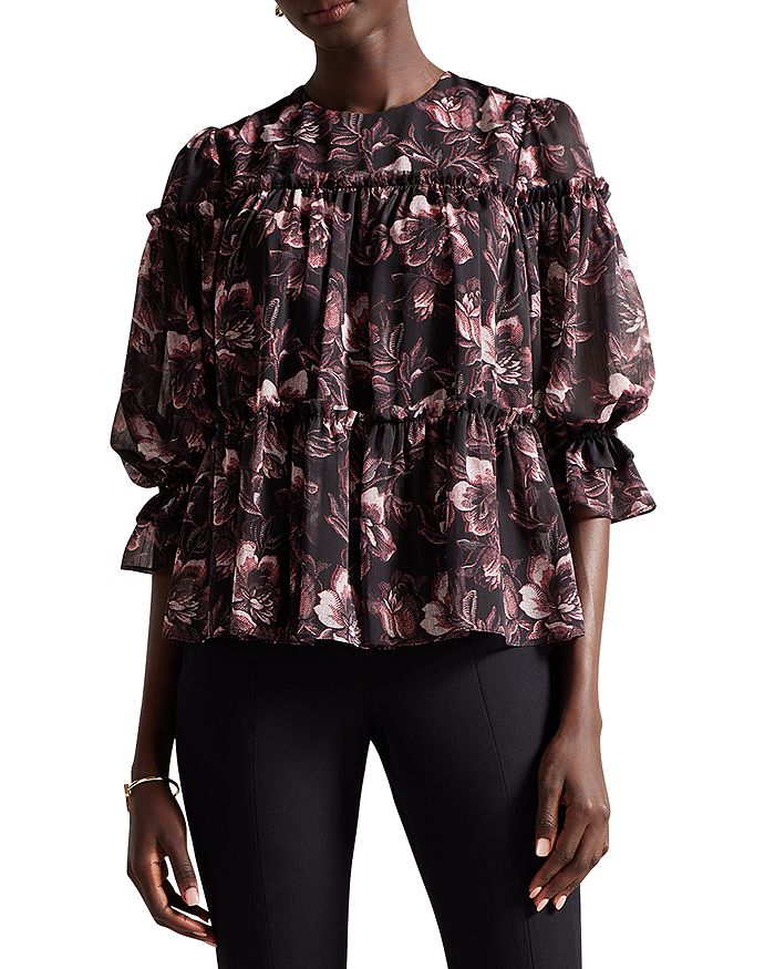 Ted Baker Ballou Tiered Ruffled Blouse Bloomingdale s