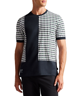 Ted Baker Flugga Cotton Pieced House Check Tee