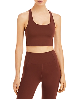 Girlfriend Collective Paloma Sports Stretch-recycled Polyester Sports Bra In Earth
