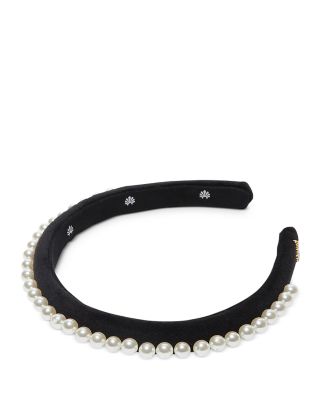 Lele Sadoughi - Velvet Faux Pearl Headband