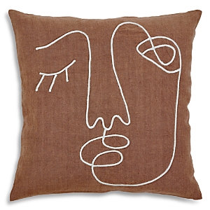 Renwil Ren-wil Katrine Terracotta/ivory Decorative Pillow, 20 X 20 In Teracotta/ivory