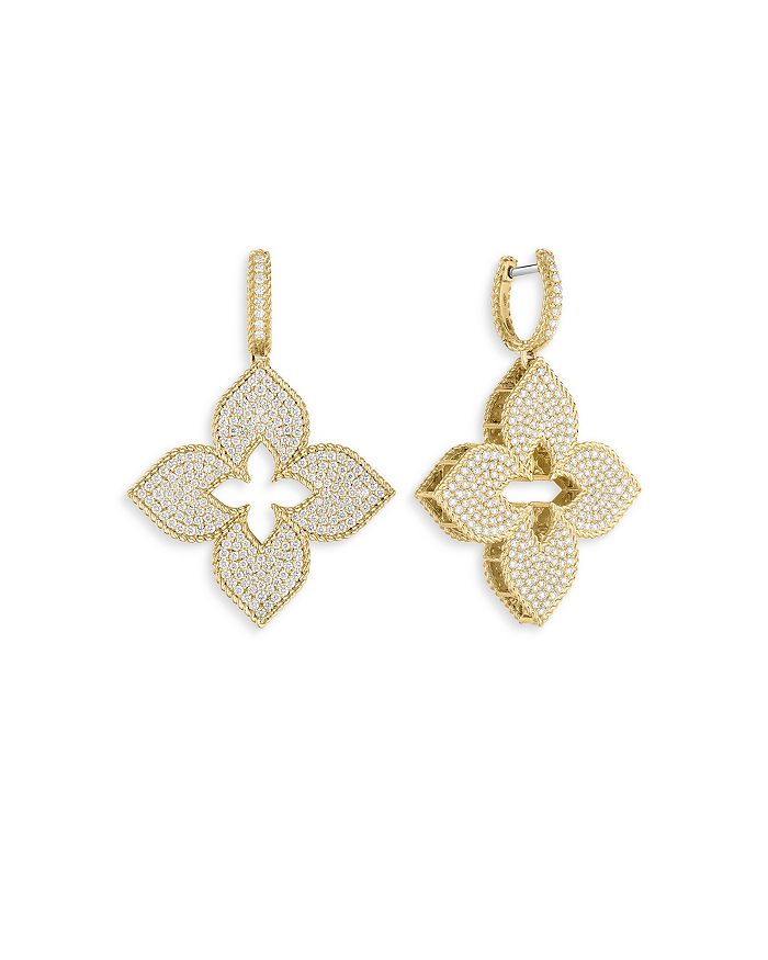 18K YG VENETIAN PRINCESS PAVE EARRINGS main image 0