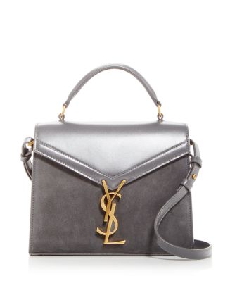 Saint Laurent Cassandra Suede & Leather Mini Top Handle Crossbody Handbags - Bloomingdale's