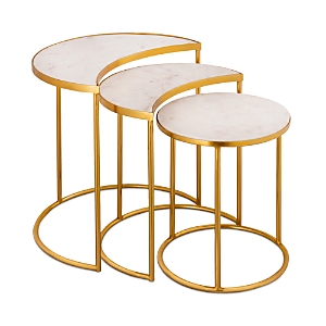 Tov Furniture Crescent Nesting Table, Set Of 3 In Gold