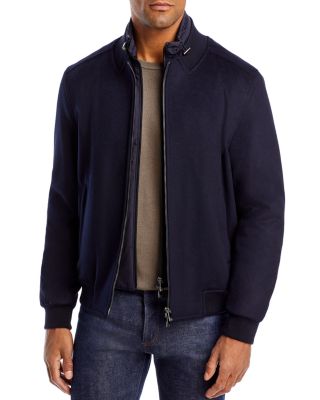Corneliani Felted Wool Bomber Jacket 