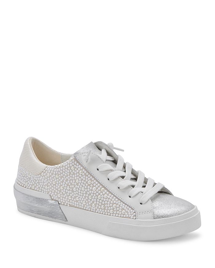 Dolce Vita Women's Zina Pearl Lace Up Low Top Sneakers | Bloomingdale's