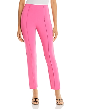Cinq À Sept Brianne Pintuck Crepe Pants In Pink Azale