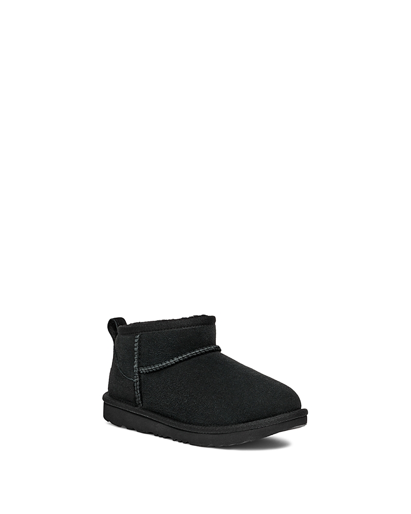 Ugg Unisex Classic Ultra Mini Boots - Little Kid In Black