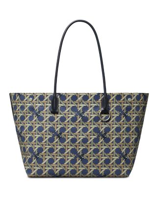 Tory Burch Canvas Basket Weave Tote