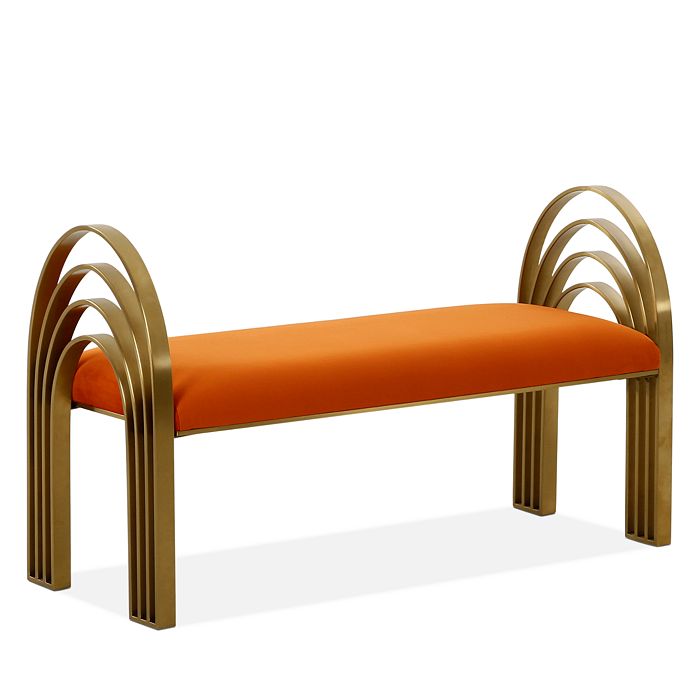 TOV Furniture Mavis Cinnamon Velvet Bench Bloomingdale's