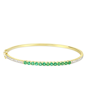 Meira T 14k Yellow Gold Diamond & Emerald Bracelet In Green/gold
