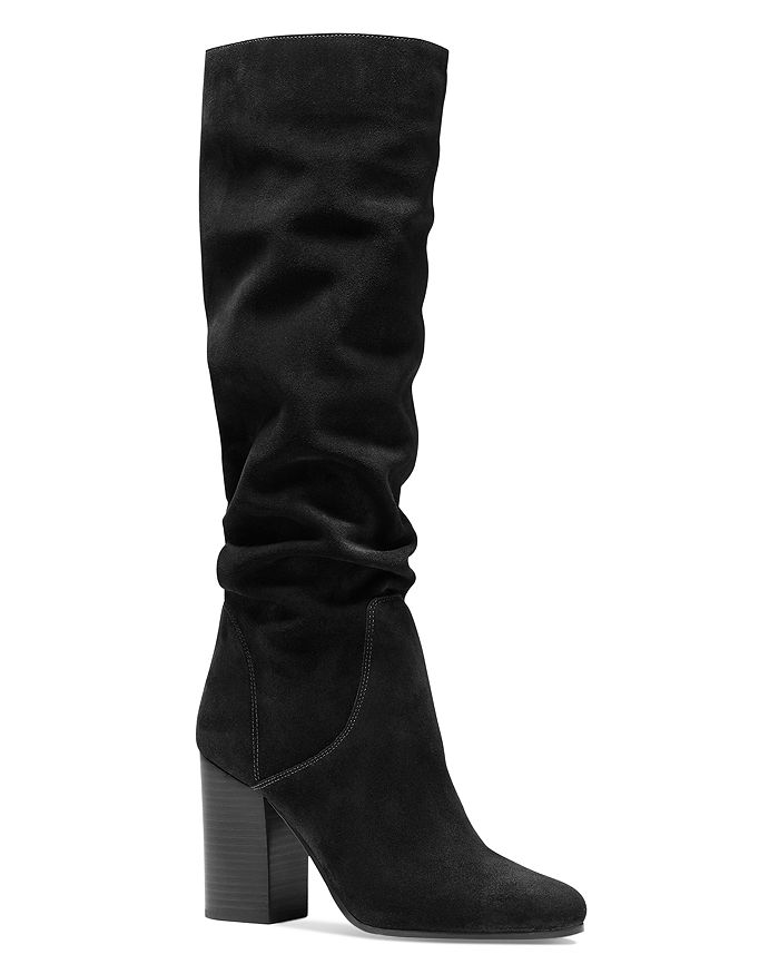 MICHAEL Michael Kors Women's Leigh Ruched High Heel Boots | Bloomingdale's
