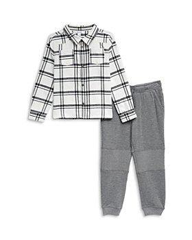 Splendid - Boys' Plaid Shirt & Jogger Pants Set - Little Kid
