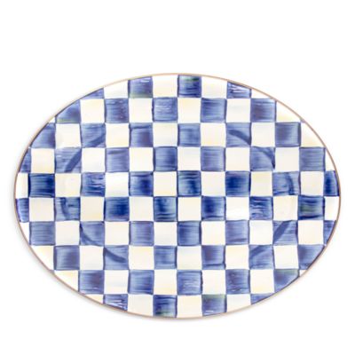 MacKenzie-Childs - Royal Check Enamel Oval Platter, Medium