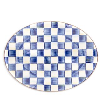 Mackenzie-Childs Royal Check Enamel Oval Platter, Medium | Bloomingdale's Dining & Entertaining Serveware Platters