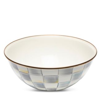 MacKenzie-Childs Sterling Check Large Enamel Everyday Bowl | Bloomingdale's Home