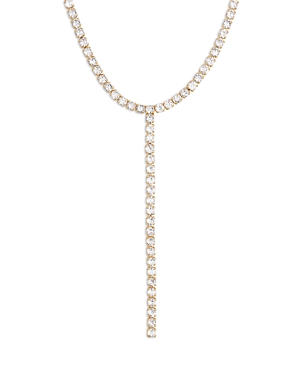 Baublebar Marian Cubic Zirconia Lariat Necklace in Gold Tone, 17-19