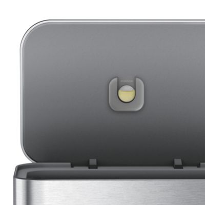 45 Liter Rectangular Kitchen Trash Can with Liner Pocket