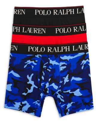 Polo Ralph Lauren Logo Boxer for Women in White Cloud and Hydrangea Blue Stripe