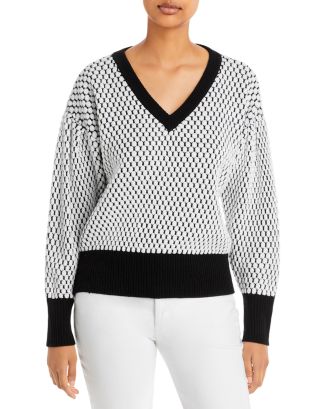 Karl Lagerfeld Paris
 Windowpane Tweed Sweater