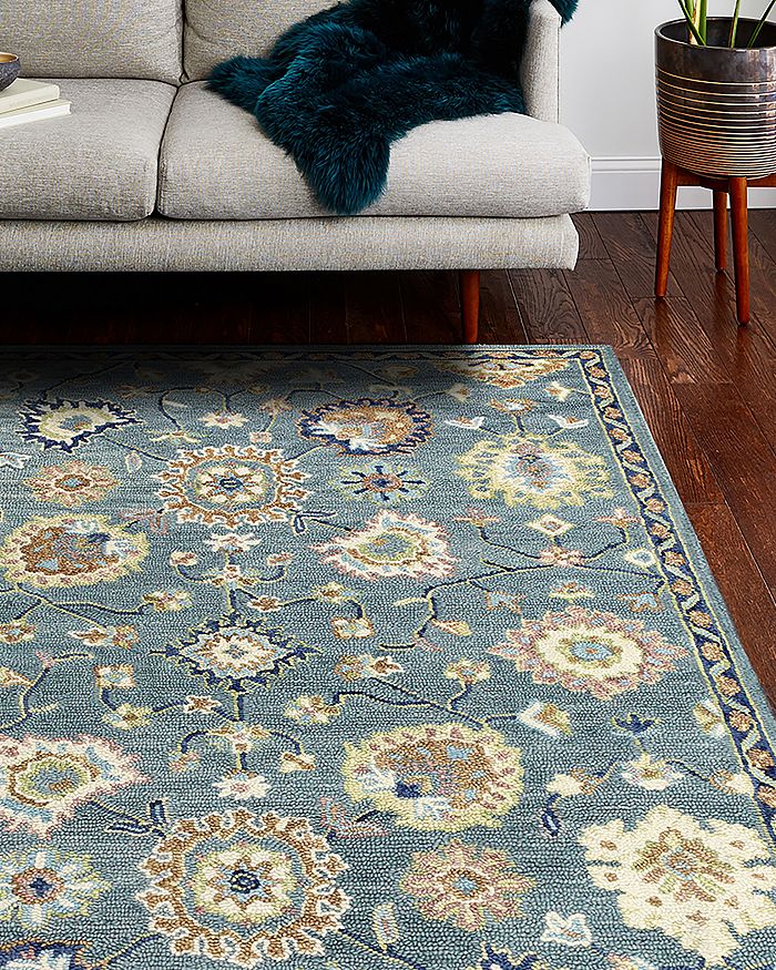 Bashian Valencia R131 Area Rug, 7'6 X 9'6 In Teal