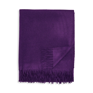 Amicale 100% Cashmere Throw In Plum