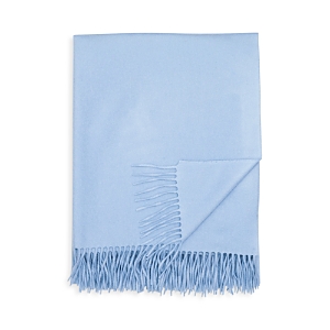 Amicale 100% Cashmere Throw In Sky Blue