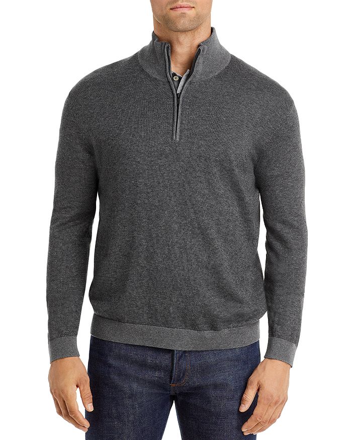 John Varvatos Grand Birdseye Quarter Zip Sweater - 100% Exclusive ...