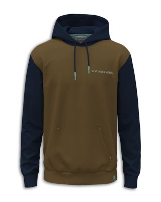 Felpa Con Cappuccio Uomo Scotch & Soda - Regular Fit, Maniche Lunghe, Polsini Strappati, Colletto Con Cappuccio