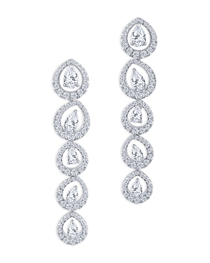 Harakh Colorless Diamond Drop Earrings in 18K White Gold, 1.60 ct. t.w.