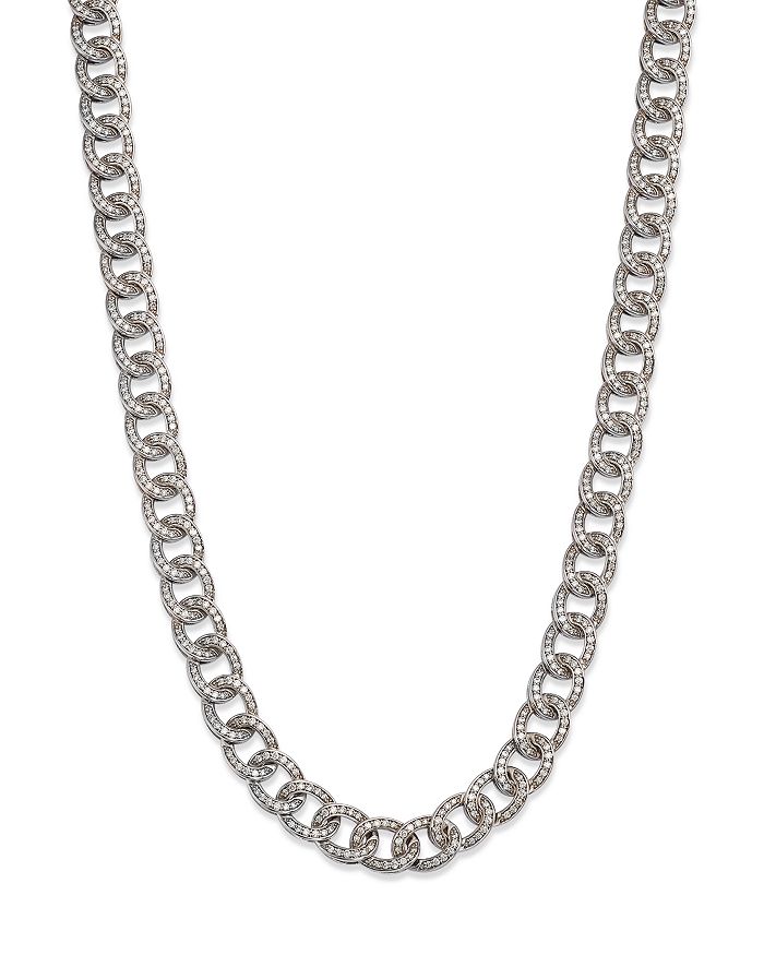 Bloomingdale's - Diamond Chain Link Collar Necklace in 14K White Gold, 6.0 ct. t.w. - 100% Exclusive