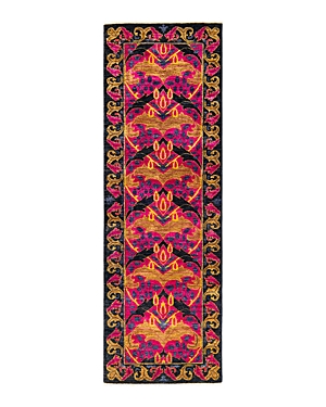 Bloomingdale's Artisan Collection Arts & Crafts M1649 Runner Area Rug, 2'6 X 8'1 In Black