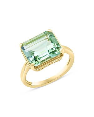 Bloomingdale's Prasiolite Statement Ring In 14k Yellow Gold - 100% Exclusive In Green/gold