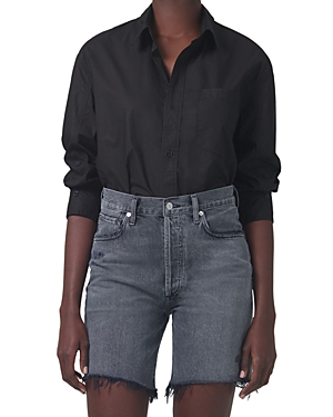 Shop Citizens Of Humanity Kayla Chest Pocket Shirt In Black
