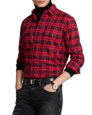 Polo Ralph Lauren Classic Fit Plaid Twill Shirt In Red/black Multi