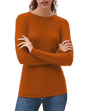 Michael Stars Crewneck Long Sleeve T-shirt In Rustique