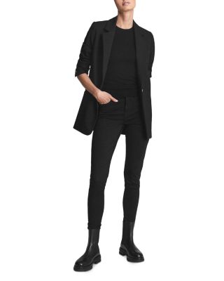 Lux Mid Rise Skinny Jeans in Black