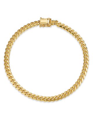 Bloomingdale's Fine Collection - Men's Miami Cuban Link Chain Bracelet in 14K Yellow Gold