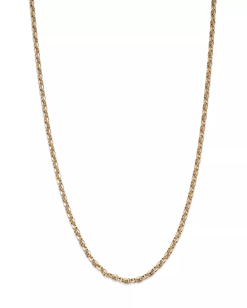 Bloomingdale's Fine Collection Men's Anchor Link Chain Necklace in 14K Yellow Gold, 24