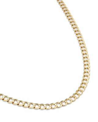 Men&#39;s Curb Link Chain Necklace in 14K Yellow Gold, 22&amp;quot; 