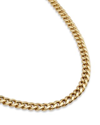 Men's Miami Cuban Link Chain Necklace in 14K Yellow Gold, 24" 
