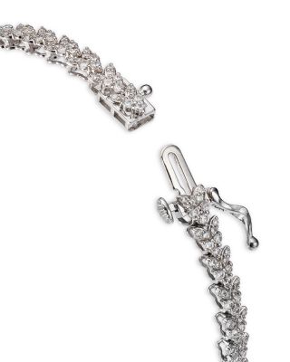 Diamond Butterfly Cluster Tennis Bracelet in 14K White Gold, 2.0 tcw 